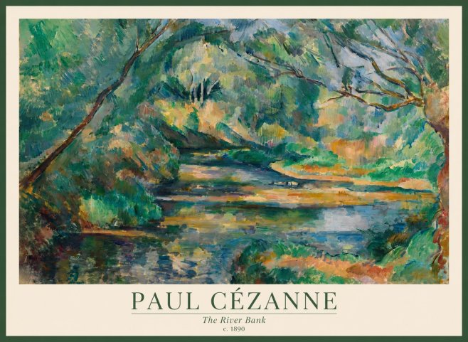 Paul Cézanne The River Bank No1 - Juliste