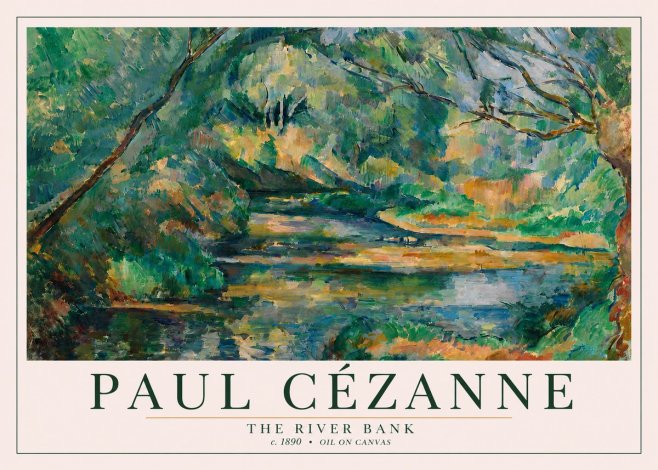 Paul Cézanne The River Bank No3 - Juliste
