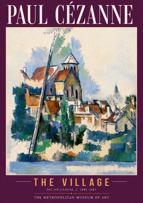 Paul Cézanne The Village II No4 - Juliste