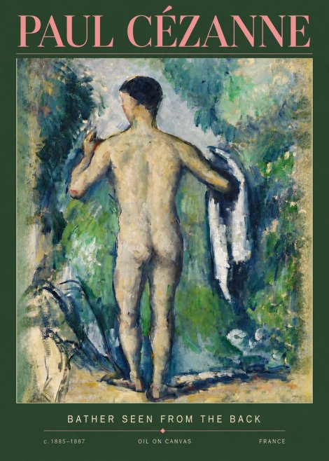 Paul Cézanne Bather Seen from the Back No3 - Juliste