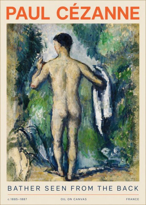 Paul Cézanne Bather Seen from the Back No4 - Juliste