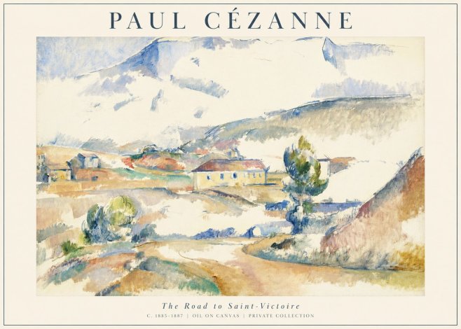 Paul Cézanne The Road to Saint-victoire No1 - Juliste