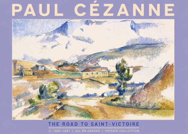 Paul Cézanne The Road to Saint-victoire No4 - Juliste