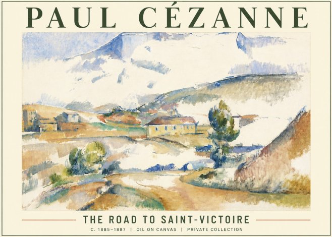 Paul Cézanne The Road to Saint-victoire No5 - Juliste