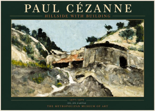 Paul Cézanne Hillside with Building No3 - Juliste