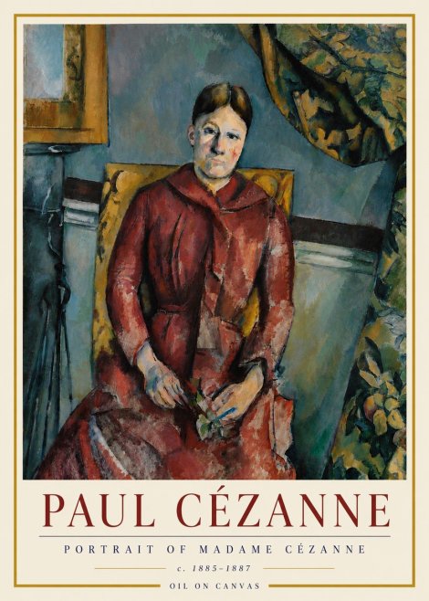 Paul Cézanne Portrait of Madame Cézanne II No6 - Juliste