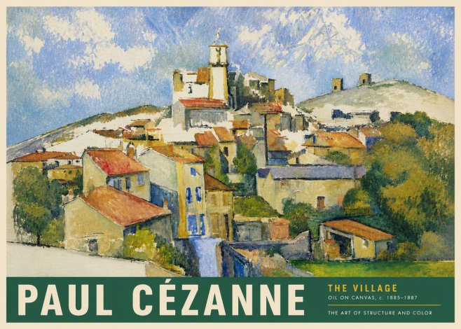 Paul Cézanne The Village III No3 - Juliste