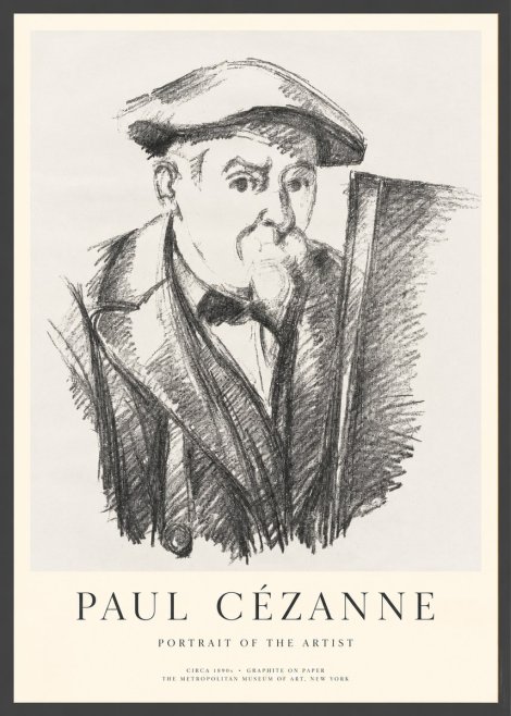 Paul Cézanne Portrait of the Artist III No1 - Juliste
