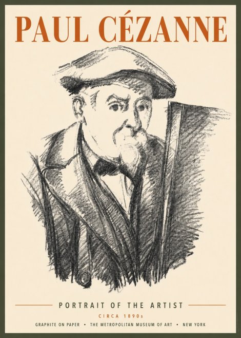 Paul Cézanne Portrait of the Artist III No4 - Juliste
