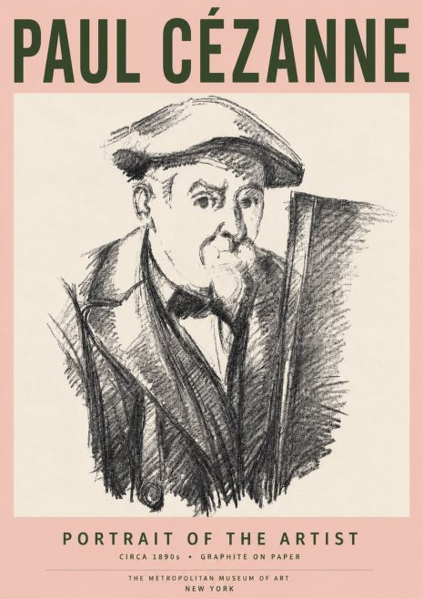 Paul Cézanne Portrait of the Artist III No5 - Juliste