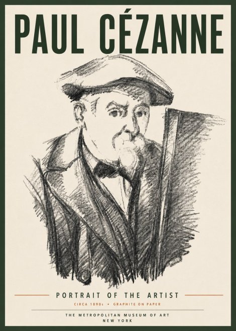 Paul Cézanne Portrait of the Artist III No6 - Juliste