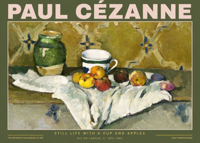 Paul Cézanne Still Life with a Cup and Apples No2 - Juliste