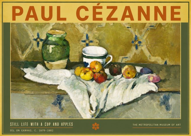 Paul Cézanne Still Life with a Cup and Apples No4 - Juliste