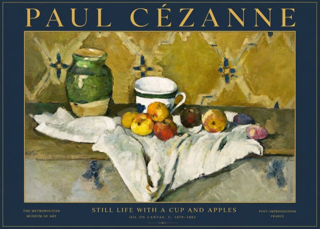 Paul Cézanne Still Life with a Cup and Apples No5 - Juliste
