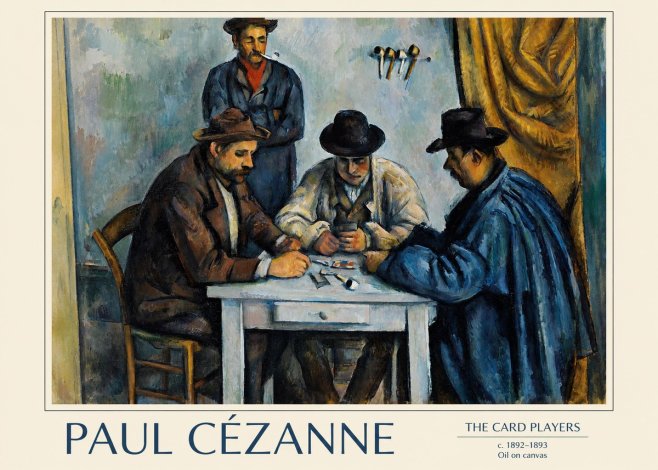Paul Cézanne The Card Players II No1 - Juliste