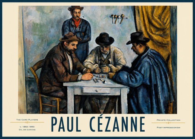 Paul Cézanne The Card Players II No3 - Juliste