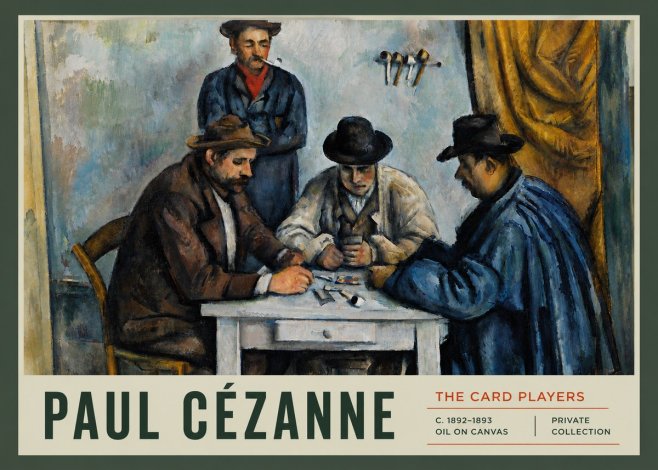 Paul Cézanne The Card Players II No4 - Juliste