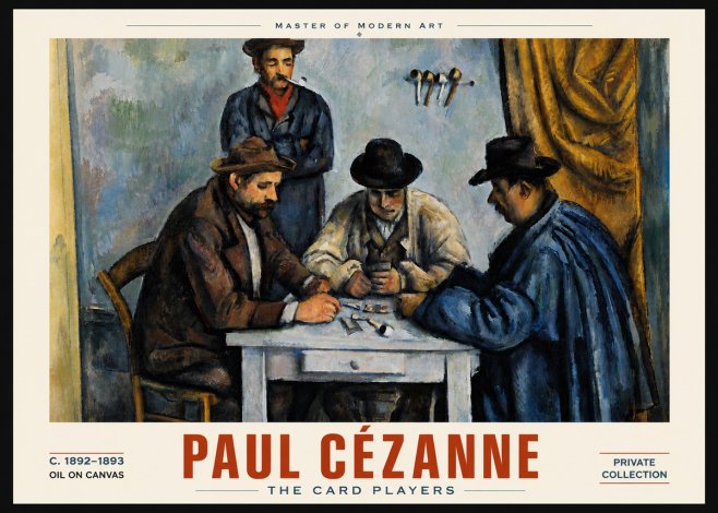 Paul Cézanne The Card Players II No5 - Juliste