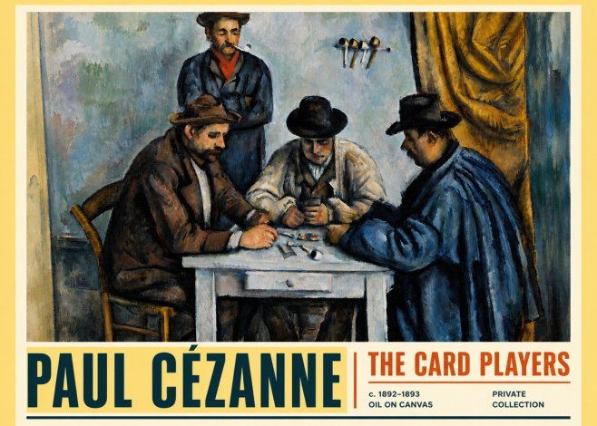 Paul Cézanne The Card Players II No6 - Juliste