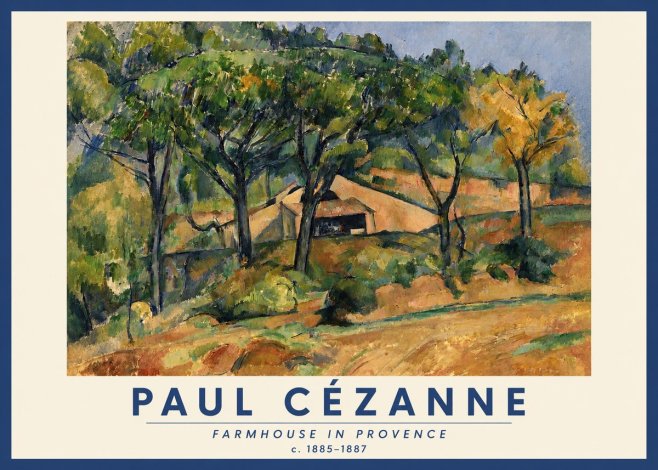 Paul Cézanne Farmhouse in Provence No2 - Juliste