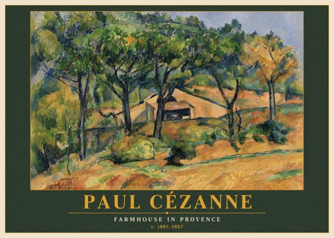 Paul Cézanne Farmhouse in Provence No3 - Juliste