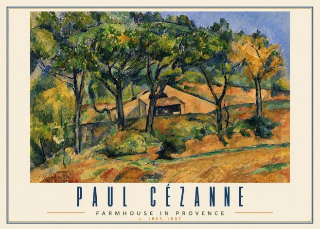 Paul Cézanne Farmhouse in Provence No4 - Juliste
