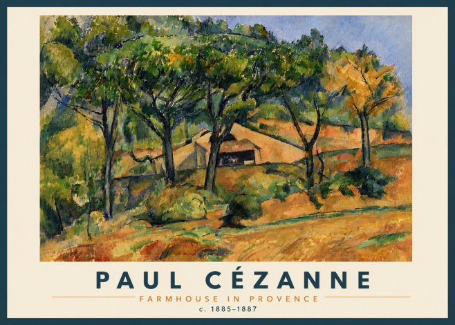Paul Cézanne Farmhouse in Provence No5 - Juliste