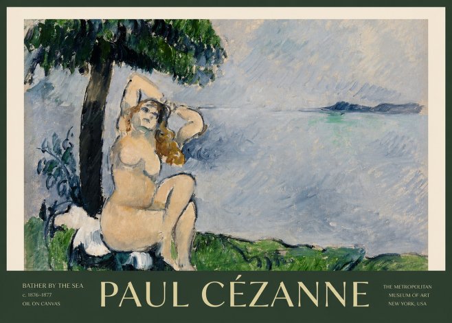 Paul Cézanne Bather by the Sea No2 - Juliste