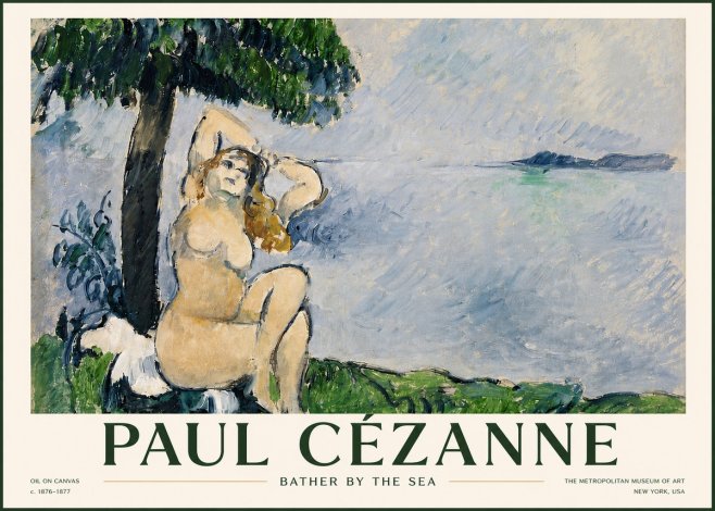 Paul Cézanne Bather by the Sea No4 - Juliste