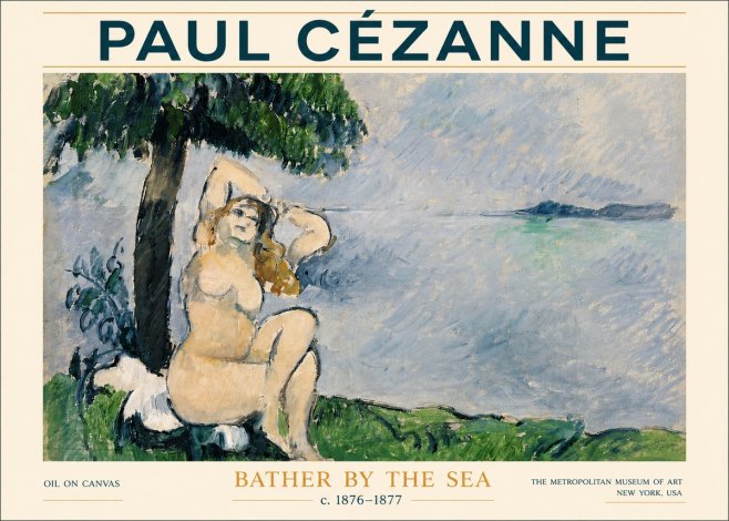 Paul Cézanne Bather by the Sea No6 - Juliste