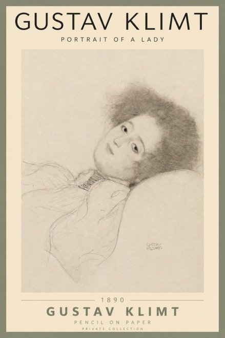 Klimt Portrait of a Lady No2 - Juliste