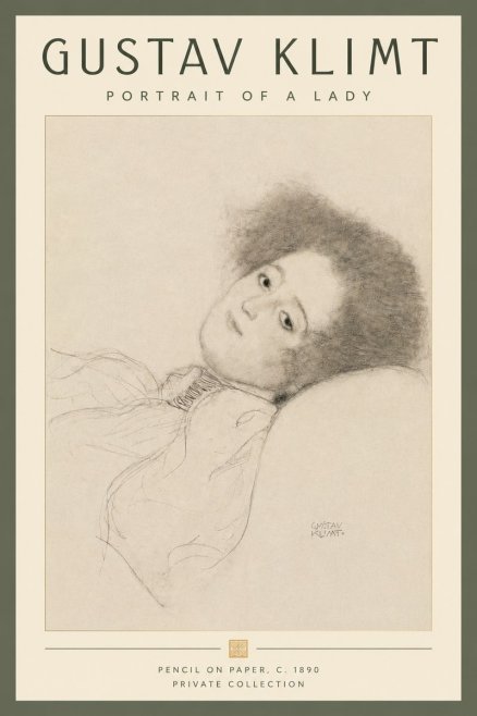 Klimt Portrait of a Lady No5 - Juliste