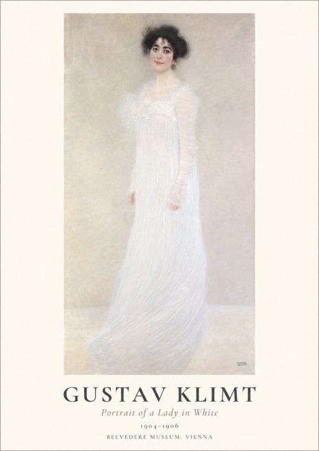 Klimt Portrait of a Lady in White No1 - Juliste