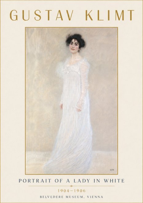 Klimt Portrait of a Lady in White No6 - Juliste
