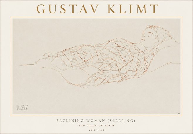 Klimt Reclining Woman (Sleeping) I No1 - Juliste