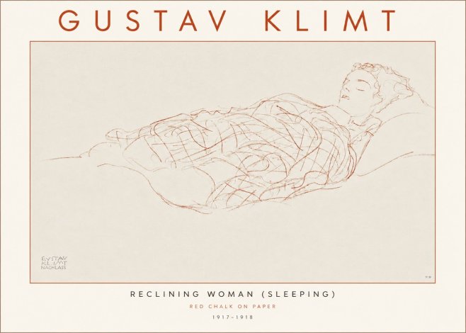 Klimt Reclining Woman (Sleeping) I No4 - Juliste
