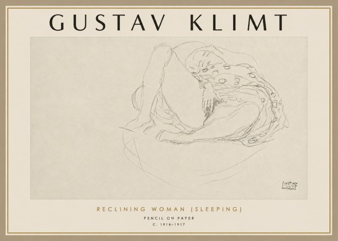 Klimt Reclining Woman (Sleeping) II No2 - Juliste