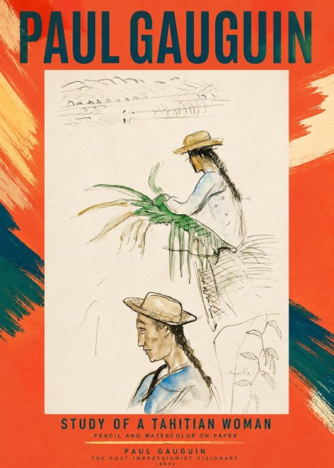 Paul Gauguin Study of a Tahitian Woman I No2 - Juliste