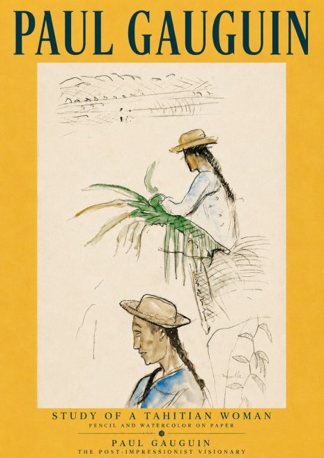 Paul Gauguin Study of a Tahitian Woman I No6 - Juliste