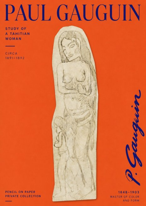 Paul Gauguin Study of a Tahitian Woman II No2 - Juliste