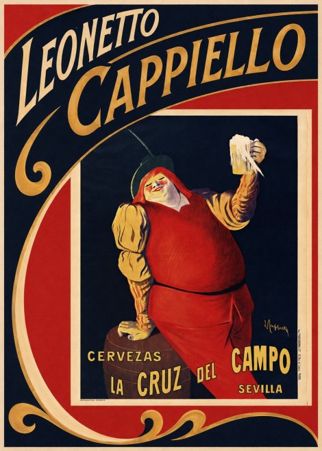 Leonetto Cappiello Cervezas La Cruz Del Campo No2 - Juliste