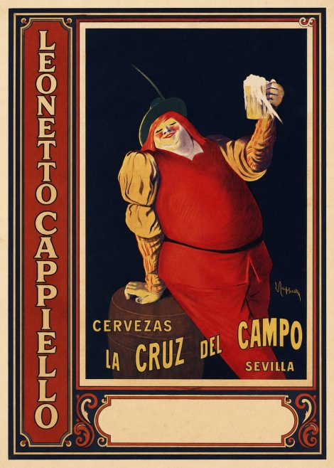 Leonetto Cappiello Cervezas La Cruz Del Campo No3 - Juliste