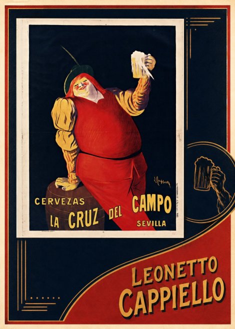 Leonetto Cappiello Cervezas La Cruz Del Campo No6 - Juliste