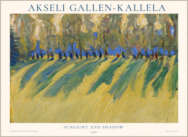 Akseli Gallen-Kallela Sunlit Field and Trees No2 - Juliste