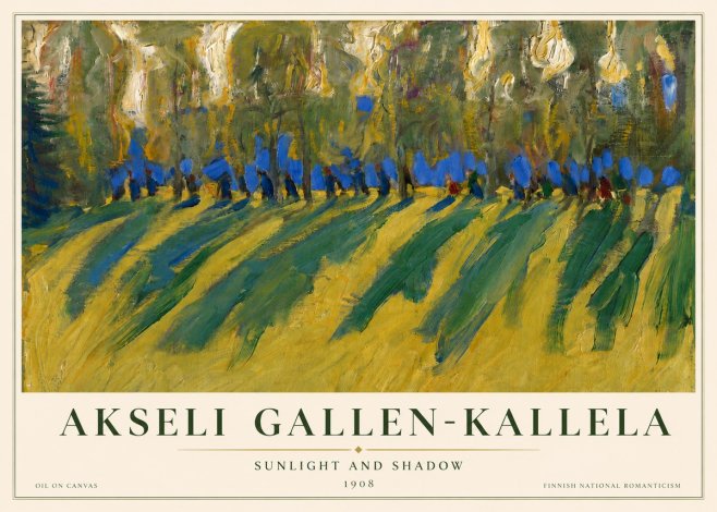 Akseli Gallen-Kallela Sunlit Field and Trees No4 - Juliste