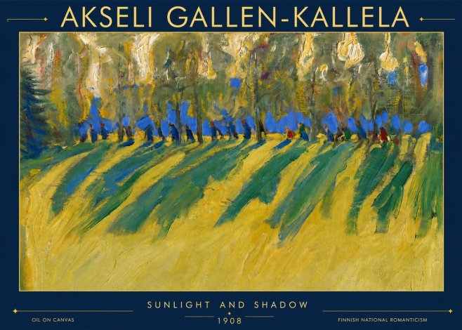 Akseli Gallen-Kallela Sunlit Field and Trees No5 - Juliste