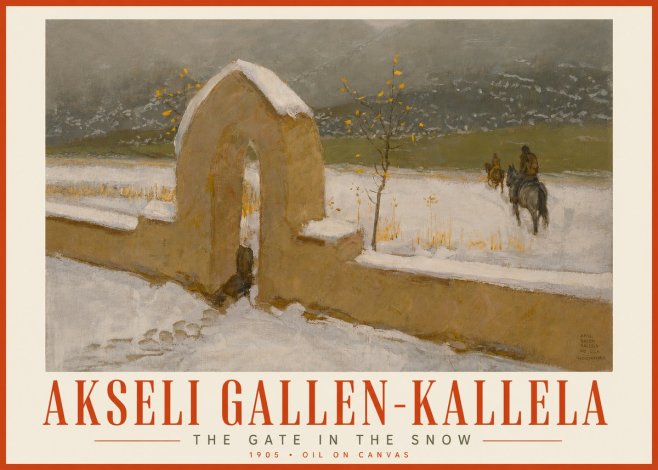 Akseli Gallen-Kallela The Gate in the Snow No4 - Juliste
