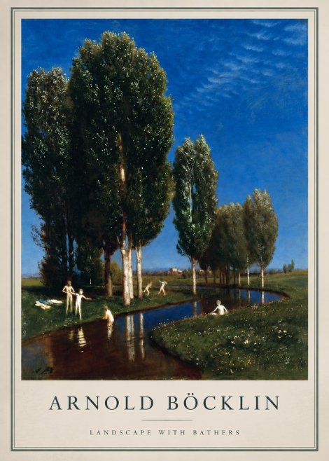 Arnold Böcklin Landscape with Bathers No2 - Juliste