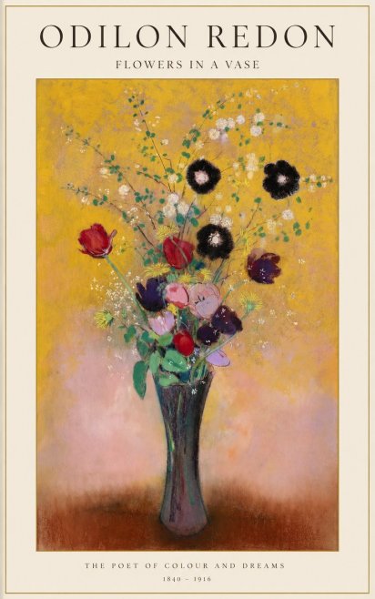 Odilon Redon Flowers in a Vase IV No1 - Juliste