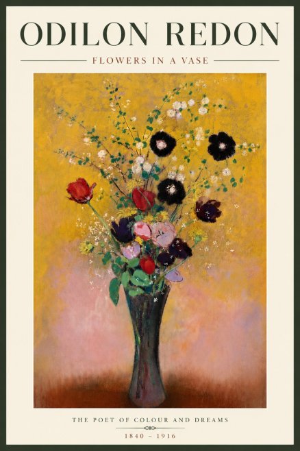 Odilon Redon Flowers in a Vase IV No6 - Juliste